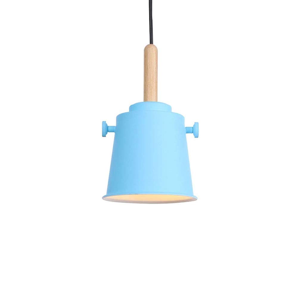 Lámpara de techo LED ajustable y equipos de iluminación interior en madera azul 8