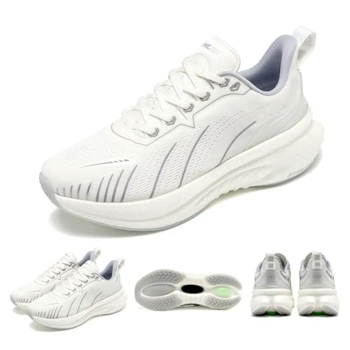 Baskets pour homme blanches légères et confortables contre les chocs