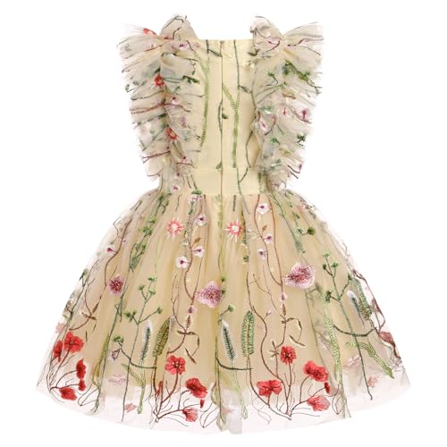 Flower Girls Sequin Butterfly Polka Dots Tutu Dress Kids Mesh Embroidery Tulle Wedding Princess Birthday Party Dresses2