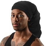 Titan Dreadlock Stocking Cap – Jumbo Size – Comfortable Expandable Fit for Men & Women, Shower Cap (US, Alpha, One Size, Black)