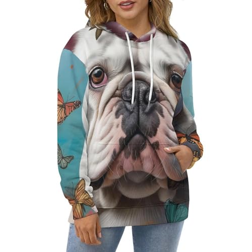Pullover chien fleur papillon idéal pour vos balades décontractées en taille S - 2