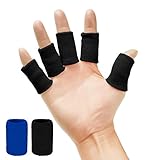 Senkary 20 Pieces Finger Sleeves Protectors Thumb Brace Support Elastic Compression Protector for...
