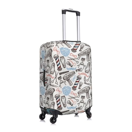 Barber Supplies Pattern Print Luggage Suitcase Cover Protector Luggage Washable Covers With Concealed Zipper3
