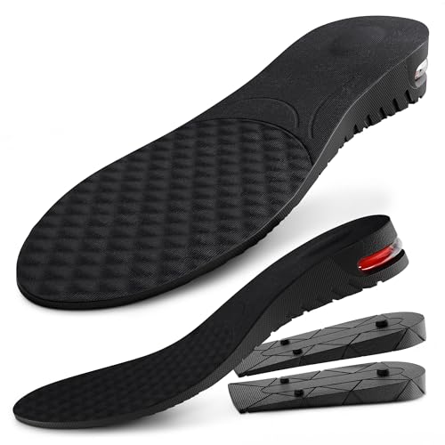 Image of 3-Layer Height Increase Insoles for Men and Women - Adjustable Height Boosters with PVC Layers Up to 2.75 inch / 7cm, Trim-to-Fit Comfort, Firm Fit for US Sizes 4.5-9 - Shoe Lifts Men for Event & Work Use