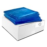 ALL SUPPLIES SHOP Medium, Large 38” X 58” Blue Trash Can Liner, 55-60 Gal Garbage Bags, 47 Micron 1.8 Mil Thick for Homes/Offices/Bathrooms/Hospitals/Hotels/Gyms, Indoor/Outdoor Use 100 Per, Flat