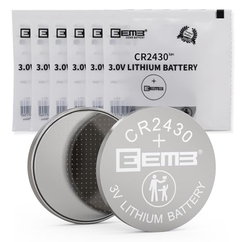 EEMB Paquete de 6 baterías CR2430 de 3 V de litio 2430 de botón DL2430 BR2430 para mandos a distancia, llaveros de coche, velas electrónicas, monitores de glucosa y dispositivos inteligentes