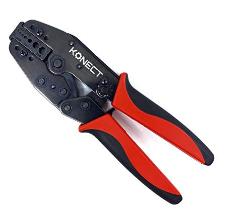 KONECT Precision Ratchet Crimp Tool Crimper for RF Coax RG58 RG59 RG62 RG174