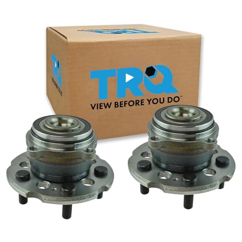 TRQ Rear Left and Right Wheel Bearing and Hub Assembly Set 2 Piece Compatible with 2009-2015 Honda Pilot Front Wheel Drive