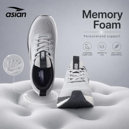 Image of ASIAN Hypercushion Carbon-13 Men's Running Shoes | Lightweight Memory Foam Shoes with Breathable Mesh Upper