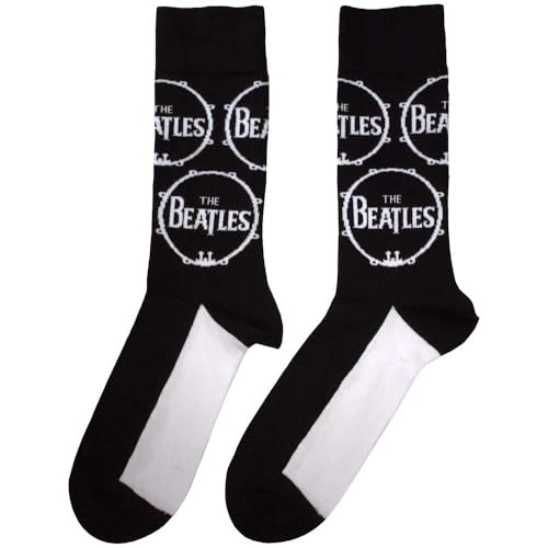 Image of Rock Off officially licensed products The Beatles Drum Logo Repeat Ankle Socks One Size
