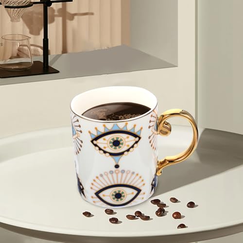 Taza de té decorativa ABOOFAN con diseño de ojo para tus mañanas de calma 4