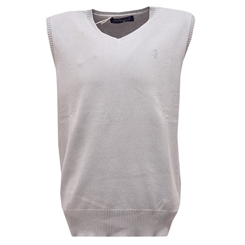 Suéter sin mangas Jeckerson gris gilet de punto para niño de 13 años