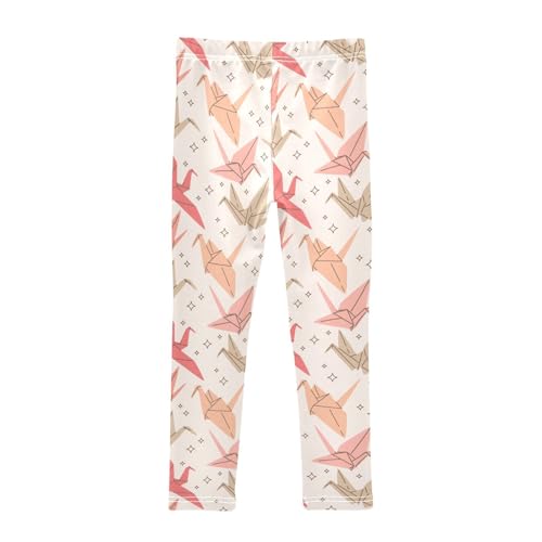 Paper Fold Girls Leggings,Workout Leggings for Girls Toddler Athletic Leggings Size for 3-10T2