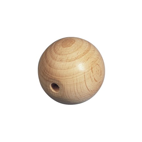 Rayher Perle en Bois ø 50 mm Boule Demi-percée ø 8 mm -