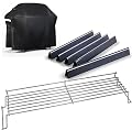 QuliMetal 24.5" Flavor Bars and Stainless Steel Warming Rack for Weber Genesis 300 Series, E310, E320, S310, S320 (with Side Control Panel)