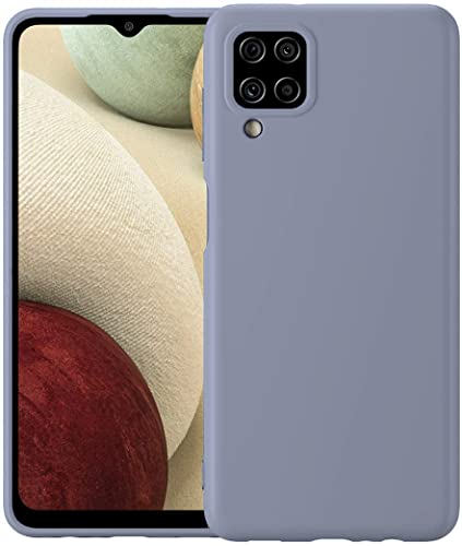Image of DIZORO Liquid Silicone Case with Microfiber Coushioning Compatible for Samsung Galaxy A12 /M12 /F12 Shockproof Slim Back Cover, Gel Rubber Full Body Protection - Lavender Grey