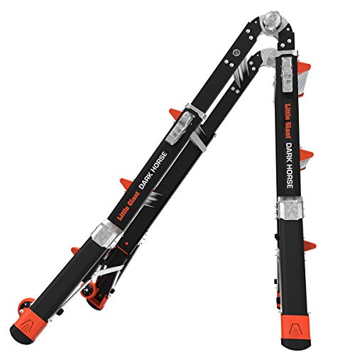 Little Giant Ladders, Dark Horse, M13, 7-11 foot, Multi-Position Ladder, Fiberglass, Type 1AA, 375 lbs weight rating, (15143-001)