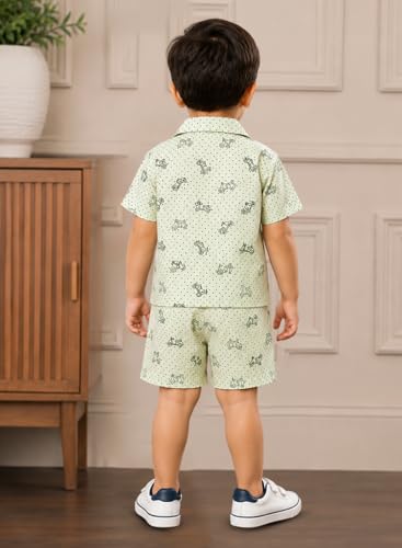 Image of 3BROS Baby Boys & Baby Girls Pure Cotton Clothing Set Casual Half Sleeves Shirt with Shorts Set For Boys & Girls