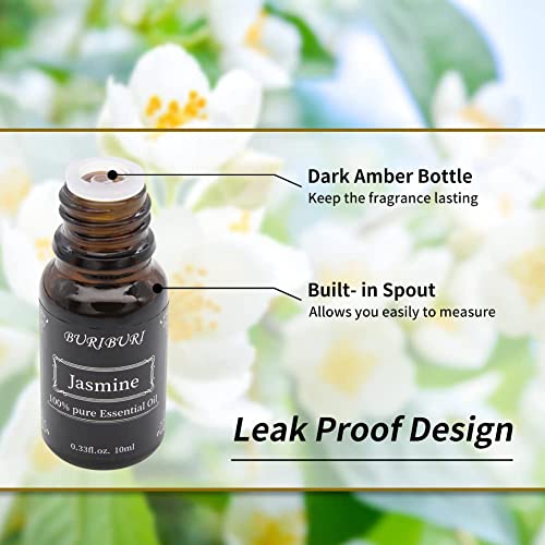 Lavender Oil And Jasmine Essential Oil, 100% Pure, Undiluted, Natural, Organic Aromatherapy Essential Oils Gift Set, 10Mlx2 #TOP3