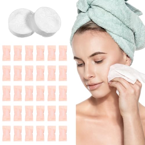 Ipetboom Ipetboom Compressed Towels: 100PCS Disposable Face Towels, Cotton Portable Coin Shape Tissue for Facial Cleaning, Travel, Camping, Outdoor Activities, Hiking, Sport, Beauty Salon, Home Use