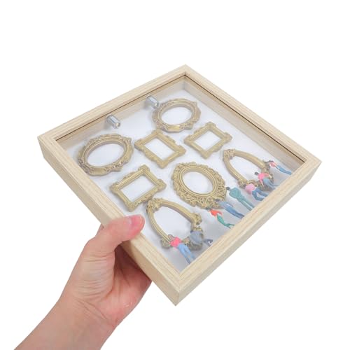 Caja shadow de madera vintage con acabado elegante para museos y hogar 5
