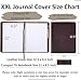 CestAntiQ Brown Leather Journal Cover XXL – Refillable Notebook Cover 8.5 x 11, Handmade Executive Writing Padfolio, Compatible with Moleskine XXL Leuchtturm1917 XXL Mead Five Star