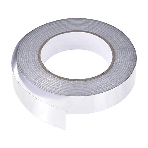 Image of uxcell Aluminum Foil Tape, 25mmx50m Self-adhesive Waterproof High Temperature Sealing Tapes for HVAC Duct Pipe Insulation