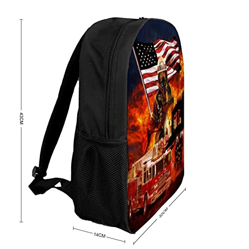 17 Inch Firefighter School Backpacks for kids Fire Engine Backpacks Travel Daypack Fire Truck Backpack Boys and Girls Casual Lightweight Laptop Backpack2