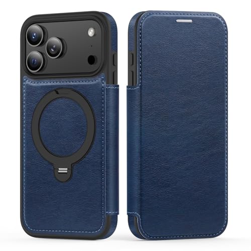 Étui iPhone 13 Pro Max anti-RFID protection intégrale bleu