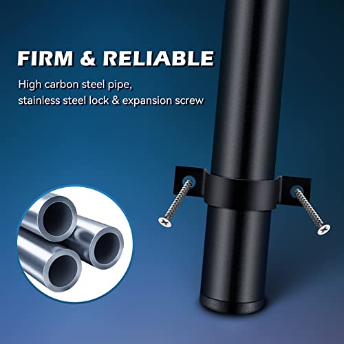 Shappon String Light Poles For Outside, Outdoor Patio Light Poles 2 Pack With 3 Hooks And Fence Brackets, 9Ft Metal Poles, Garden & Backyard Lighting Stand For Parties And Weddings (Brown) #TOP2