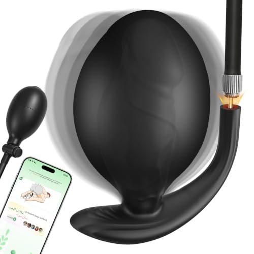 3.5" Diameter Inflatable Butt Plug Large Anal Plug Vibrator, Venght Prostate...