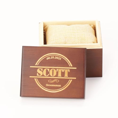 Awerise Personalized engraved Wooden Watch Box, Watch Organizer, Groomsman Gifts, Custom Watch Case