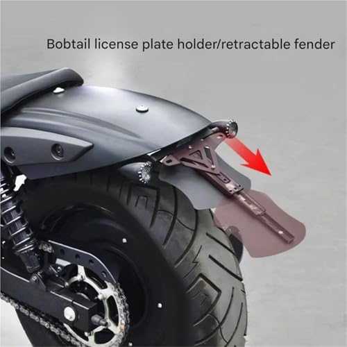Garde-boue télescopique et support de plaque pour Eliminator 500