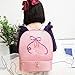 Meyrwoy Dance Backpack, Large Capacity Ballet Bags with Separate Shoe Compartment, Portable Ballerina Bag with Top Handle and Strap, Zippered Dance Bag for Girls 3-12