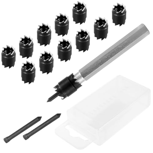 14 Pack Spot Weld Cutter Sets Double Sided, Spot Weld Drill with 11 Cutters, 3/8
