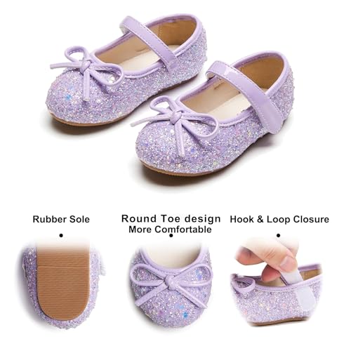 Image of Felix & Flora Toddler Flower Girl Dress Shoes - Girl Ballet Flats Party School Shoes Wedding