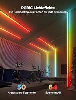 Govee RGBIC LED Strip mit Profil, 5M LED Streifen Kompatibel mit Alexa & Google Assistant, 64 Szenenmodi, APP-Steuerung, Musiksync, Lampe für Wohnzimmer, Schlafzimmer, Sockelleisten, Kabinett – Ansicht 5