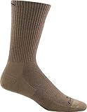 DARN TOUGH (Style T4018) Lightweight Crew Tactical Sock - Coyote Brown, Large