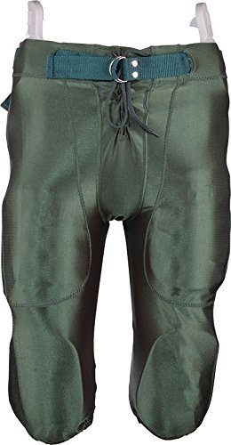 Martin New Youth Football Dazzle Game Pants w Integrated 7 Piece Pad Set Green (YXL)
