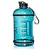 H2OCOACH Half Gallon Sports Water Bottle with Time Marker | Motivational 2.5 Liter, Reusable BPA Free Jug (84 oz)