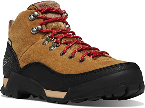 Danner Panorama 6” Waterproof Hiking Boots for Women with Rich Suede Upper, Breathable Danner Dry Barrier, Comfort Footbed, and Traction Outsole, Brown/Red - 9.5 M