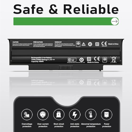 Image of J1KND Laptop Battery Type 15R Compatible for Dell Inspiron 13R 14R 15R 17R N4010 N5010 N5050 N7110 N7010R N7010 N7010D Vostro 1440 1450 1540 1550 3450 3550 3750 Notebook (J1KND)