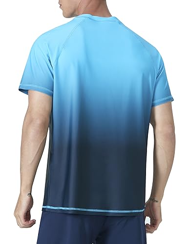 Image of Men's Swim Shirts Rash Guard UPF 50+ UV Sun Protection T-Shirt Quick Dry Fishing Beach T Shirts