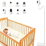 iTODOS Baby Monitor Floor Stand Holder Mount Compatible with Infant Optics DXR-8 Pro,Nanit Pro & Flex Stand,HelloBaby HB6550/6560,VTech VM819/VM901,Owlet,Momcozy,eufy,Motorola and 1/4 Threaded Camera