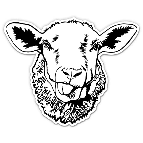 Sheep Silly Stickers - 2 Pack of 3" Stickers - Waterproof Vinyl for Car, Phone, Water Bottle, Laptop - Sheep Decals (2-Pack)