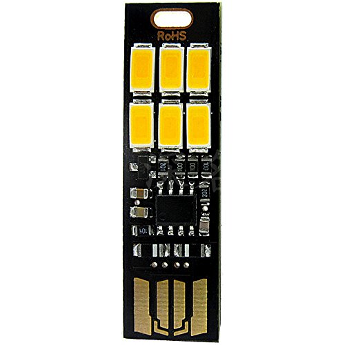 Jacobsparts 5Pcs 6 Led Usb Portable Keychain Lamp With Touch Dimming 1W (Warm White 3000K) #TOP1