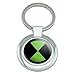 Ben 10 Logo Keychain Classy Round Chrome Plated Metal