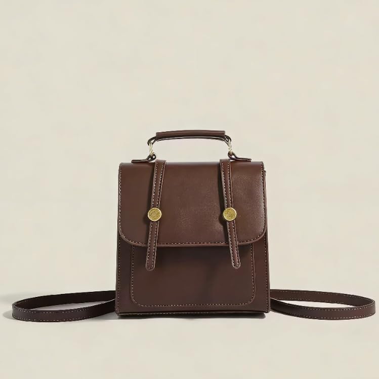 Trendy PU Leather Backpack Purse for Women Fashion Multipurpose Design Cute Handbag Mini Shoulder Bags Purse for Girls image 3