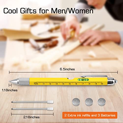 Image of Gifts for Men Dad Grandpa Boyfriend Husband Him Cool Gadgets Tool Gifts | Christmas Fathers Day Birthday Tool Gifts for Men Dad Grandpa 9 in 1 Multitool Pen