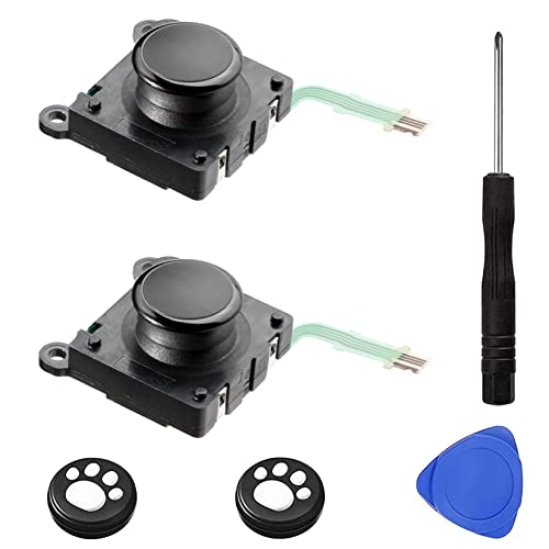 Chenlan 2-Pack Replacement Joystick Button 3D Rocker Analog Thumbstick Replacement For Psv 2000 Ps Vita 2000 2001 Black cover